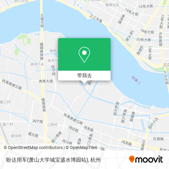 盼达用车(萧山大学城宝盛水博园站)地图