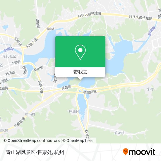 青山湖风景区-售票处地图