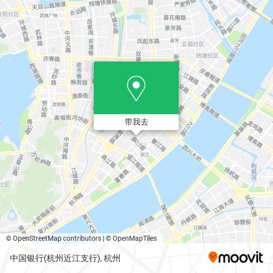 中国银行(杭州近江支行)地图