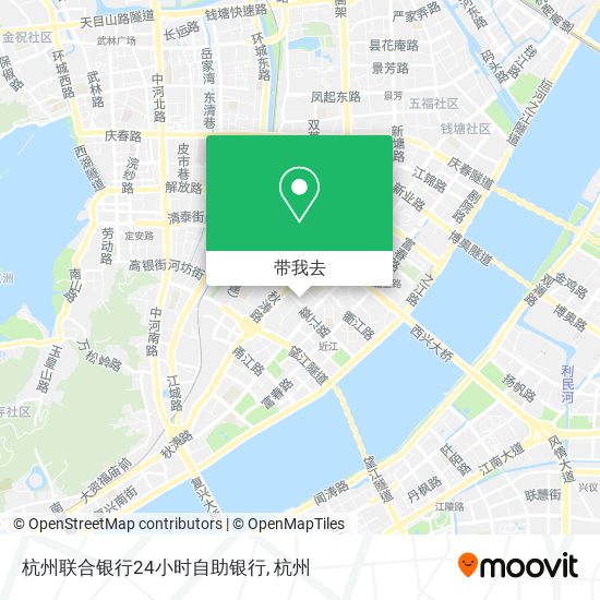 杭州联合银行24小时自助银行地图