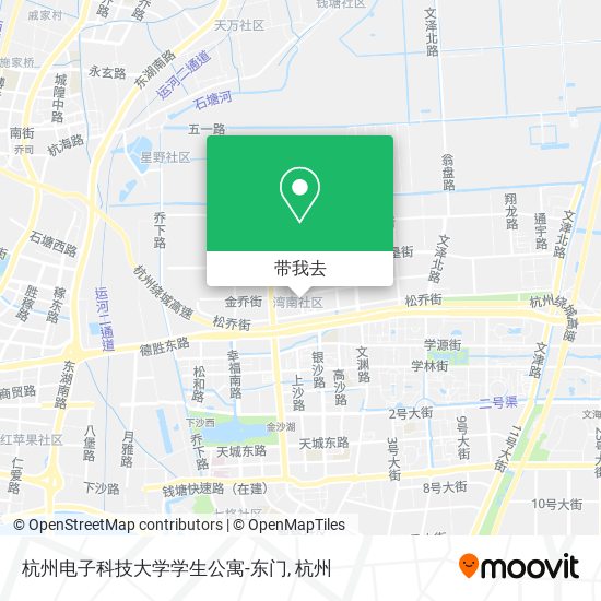 杭州电子科技大学学生公寓-东门地图