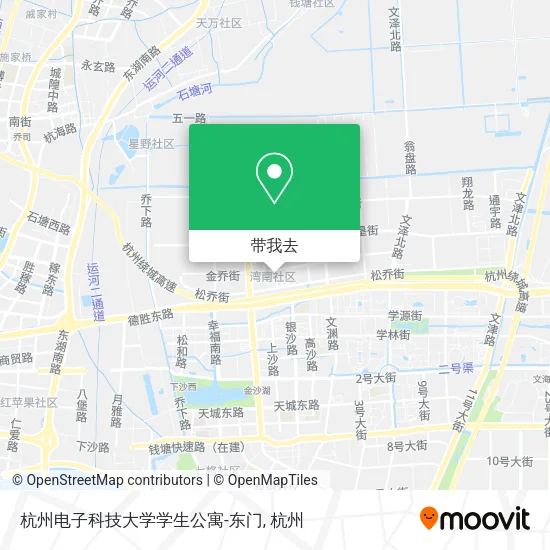 杭州电子科技大学学生公寓-东门地图