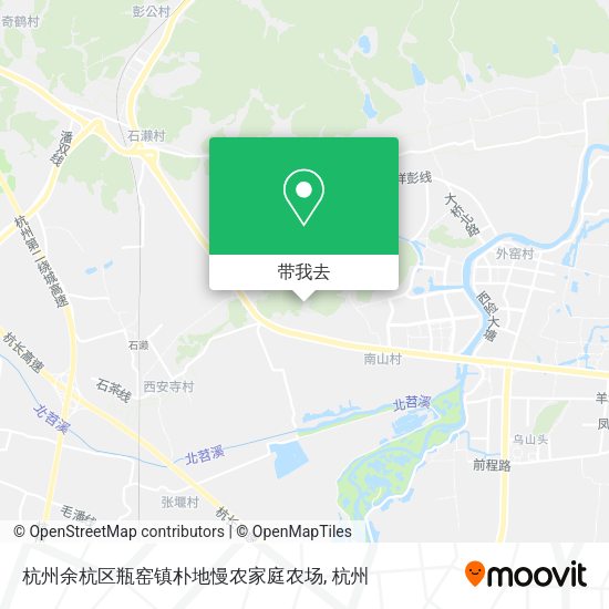 杭州余杭区瓶窑镇朴地慢农家庭农场地图