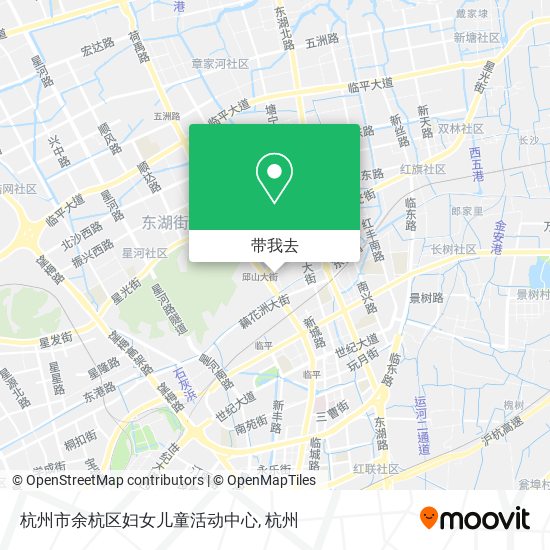 杭州市余杭区妇女儿童活动中心地图