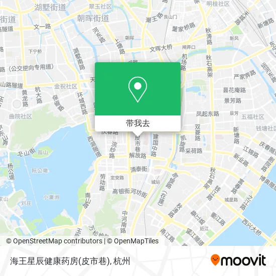 海王星辰健康药房(皮市巷)地图