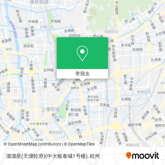 溜溜星(天溜轮滑)(中大银泰城1号楼)地图
