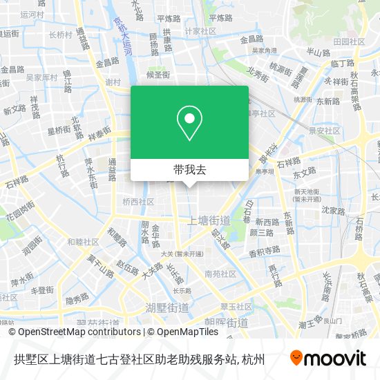 拱墅区上塘街道七古登社区助老助残服务站地图