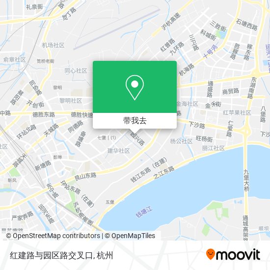 红建路与园区路交叉口地图