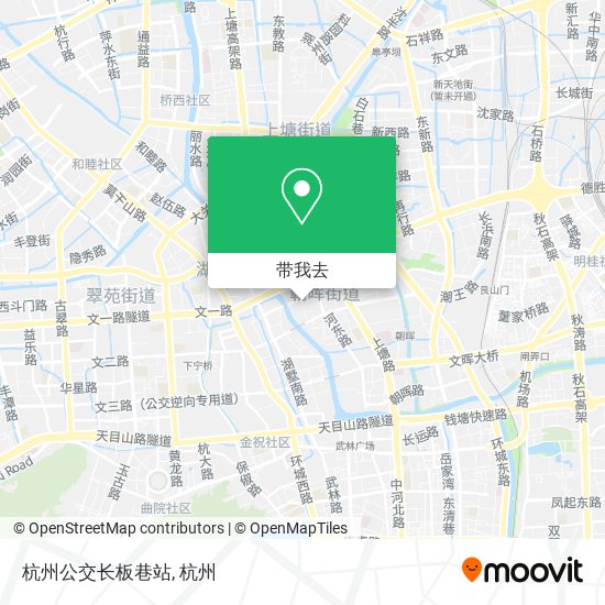 杭州公交长板巷站地图