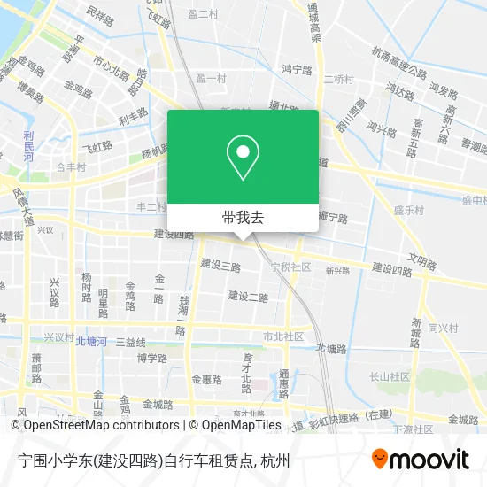 宁围小学东(建没四路)自行车租赁点地图