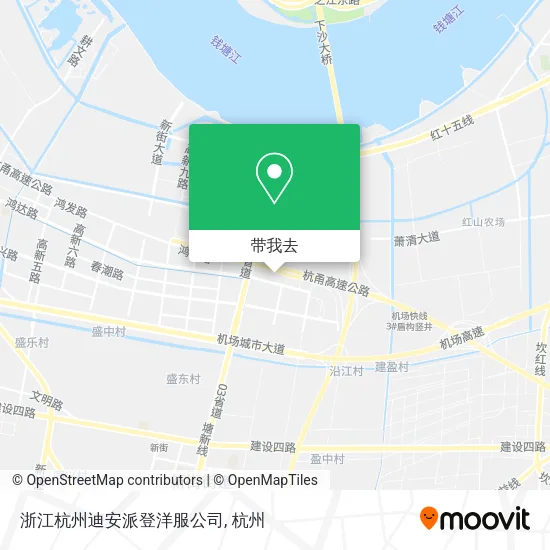 浙江杭州迪安派登洋服公司地图