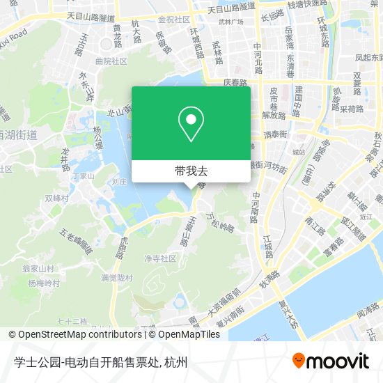 学士公园-电动自开船售票处地图