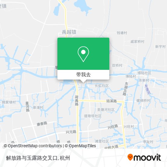 解放路与玉露路交叉口地图