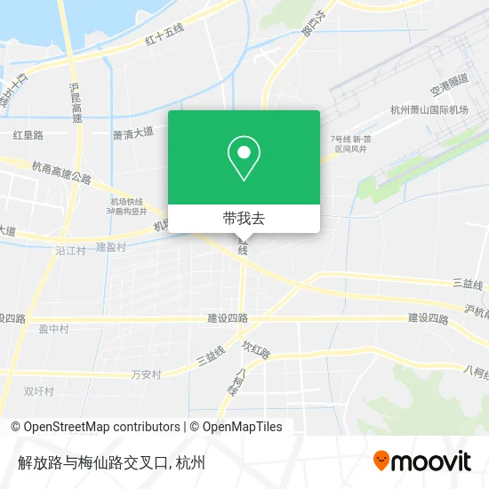解放路与梅仙路交叉口地图