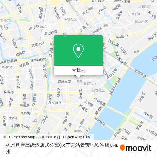 杭州典唐高级酒店式公寓(火车东站景芳地铁站店)地图
