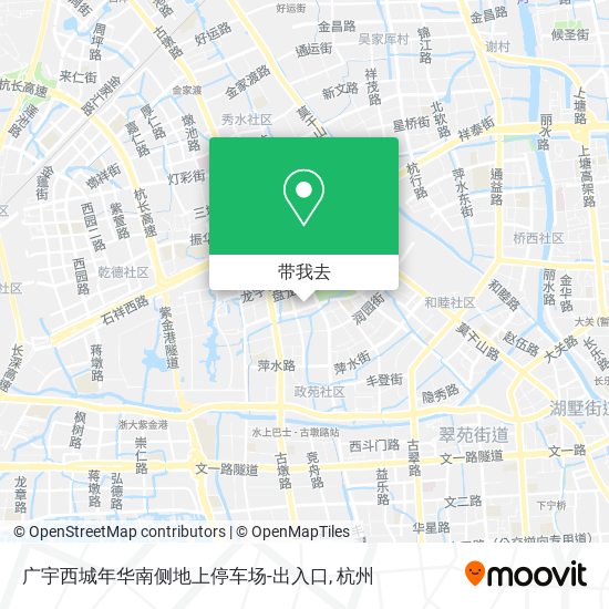 广宇西城年华南侧地上停车场-出入口地图