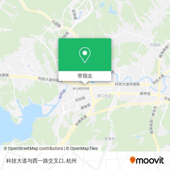 科技大道与西一路交叉口地图