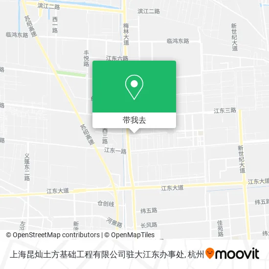 上海昆灿土方基础工程有限公司驻大江东办事处地图