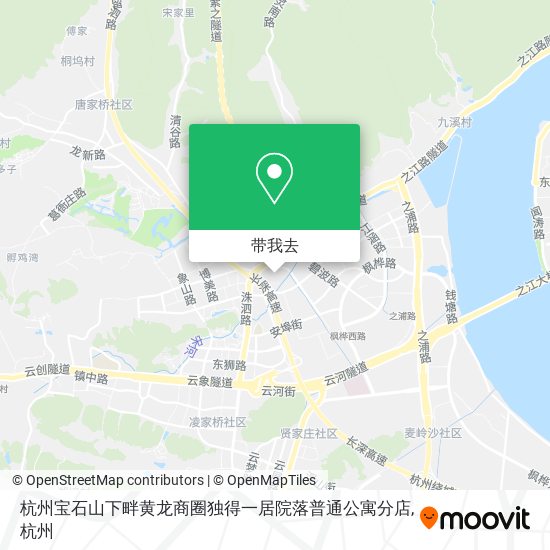 杭州宝石山下畔黄龙商圈独得一居院落普通公寓分店地图