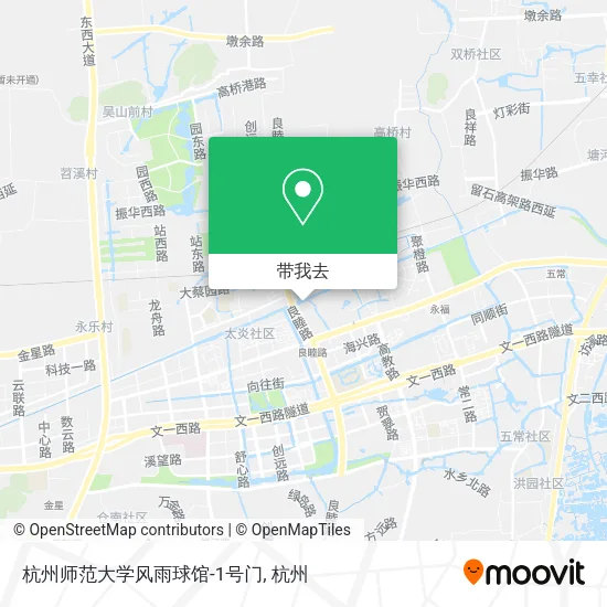杭州师范大学风雨球馆-1号门地图