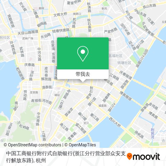 中国工商银行附行式自助银行(浙江分行营业部众安支行解放东路)地图