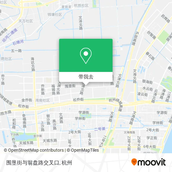 围垦街与翁盘路交叉口地图