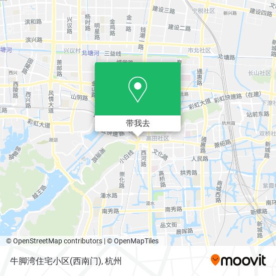 牛脚湾住宅小区(西南门)地图