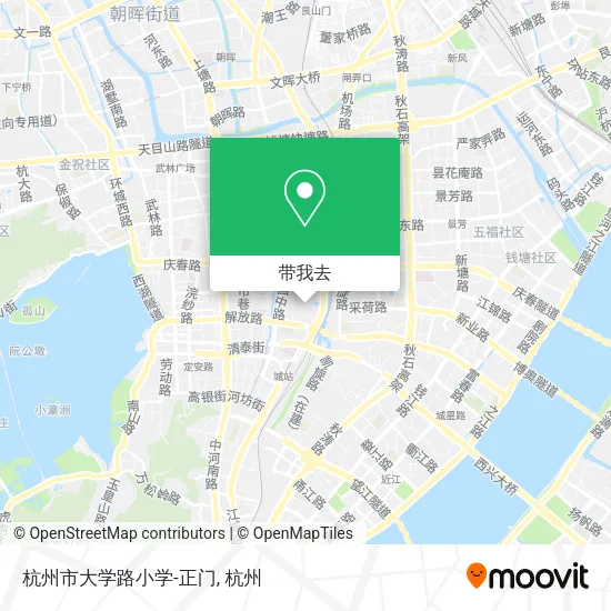 杭州市大学路小学-正门地图