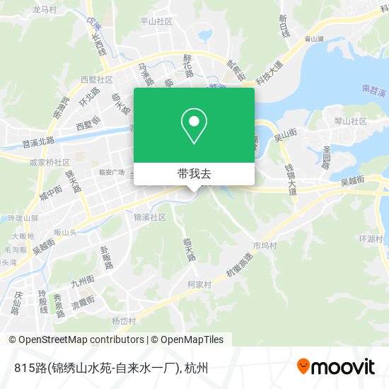 815路(锦绣山水苑-自来水一厂)地图