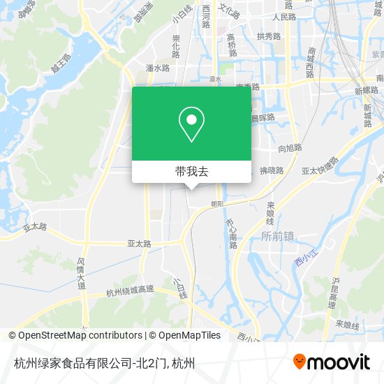 杭州绿家食品有限公司-北2门地图