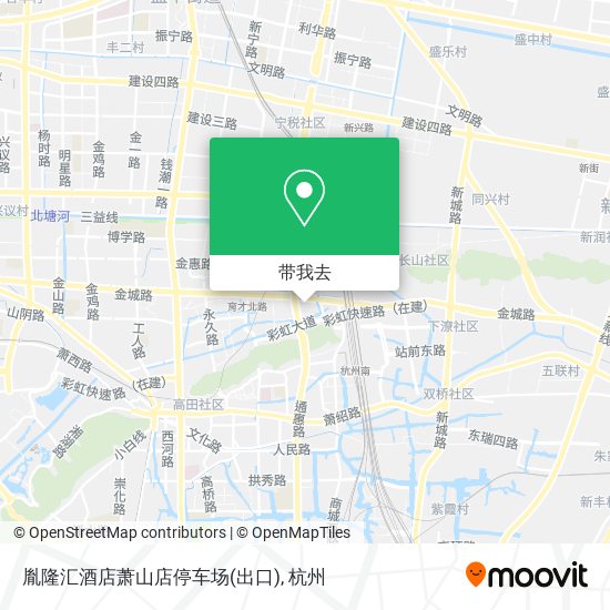 胤隆汇酒店萧山店停车场(出口)地图