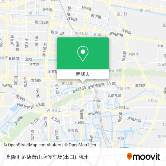 胤隆汇酒店萧山店停车场(出口)地图