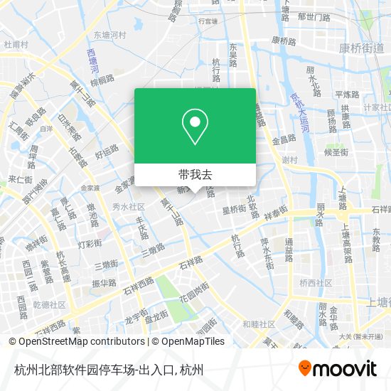 杭州北部软件园停车场-出入口地图