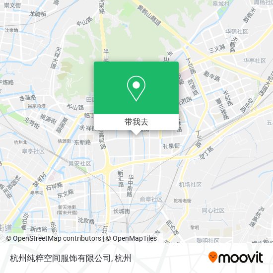 杭州纯粹空间服饰有限公司地图