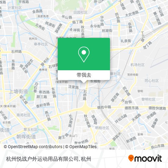杭州悦战户外运动用品有限公司地图