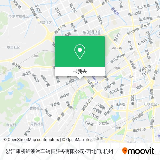 浙江康桥锦澳汽车销售服务有限公司-西北门地图