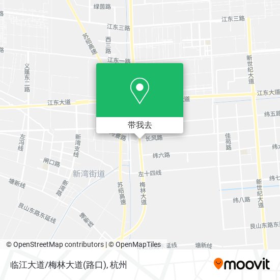 临江大道/梅林大道(路口)地图