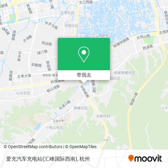 爱充汽车充电站(汇峰国际西南)地图