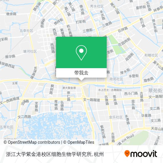 浙江大学紫金港校区细胞生物学研究所地图