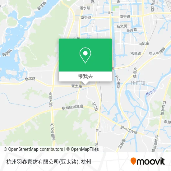 杭州羽春家纺有限公司(亚太路)地图