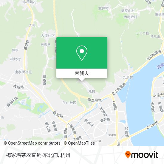 梅家坞茶农直销-东北门地图