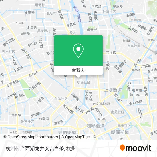杭州特产西湖龙井安吉白茶地图