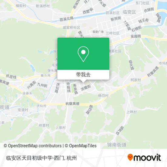 临安区天目初级中学-西门地图