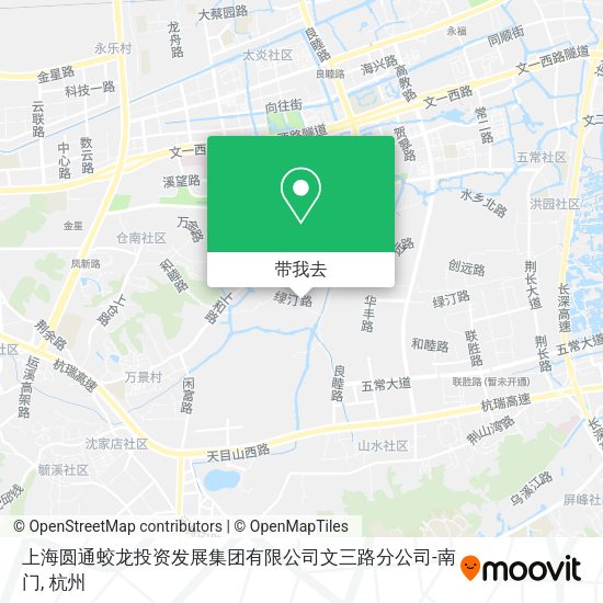 上海圆通蛟龙投资发展集团有限公司文三路分公司-南门地图