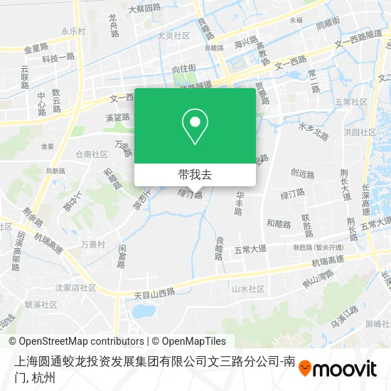 上海圆通蛟龙投资发展集团有限公司文三路分公司-南门地图
