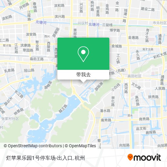 烂苹果乐园1号停车场-出入口地图