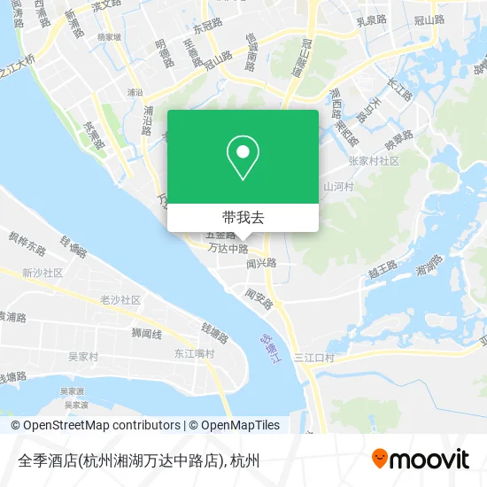 全季酒店(杭州湘湖万达中路店)地图