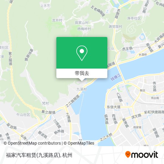 福家汽车租赁(九溪路店)地图