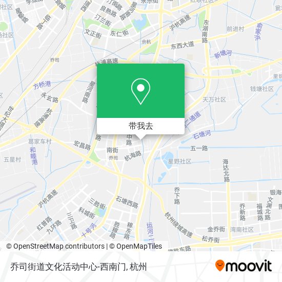 乔司街道文化活动中心-西南门地图