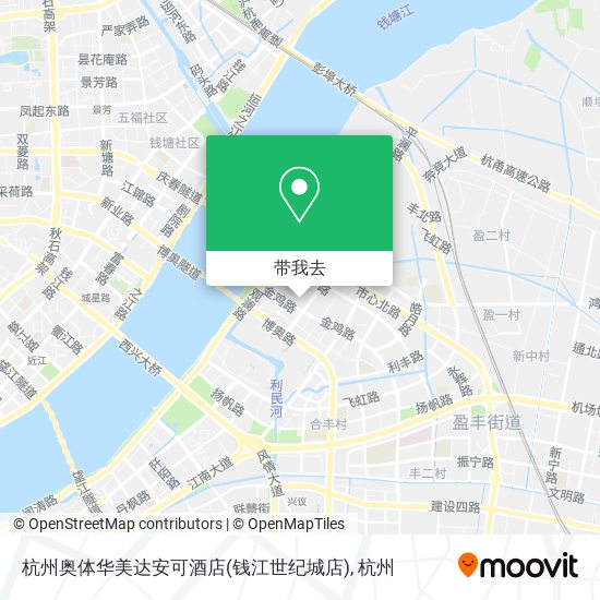 杭州奥体华美达安可酒店(钱江世纪城店)地图